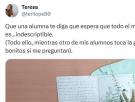 Una profesora emociona al enseñar la carta que le ha escrito una alumna: pelos de punta
