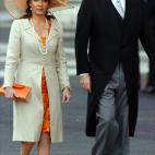 En 2004, en la boda de los príncipes, vestida de Tony Benítez.