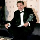 Posando durante los premios Goya 2001