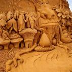Obra titulada Jardín encantado y elaborada por la autora Meg Murray para un festival de esculturas de arena en Melbourne (Australia).