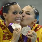 Ona Carbonell y Andrea Fuentes fueron plata en dúo en natación sincronizada. Eran otra de las bazas de España para ganar medalla.