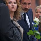 La princesa Marta Luisa y el príncipe Haakon de Noruega acudieron a la conmemoración del primer aniversario de la masacre, el pasado 22 de julio, en Oslo.
