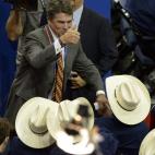 Rick Perry, que luchó contra Romney por ser el candidato a las presidenciales, durante la convención.