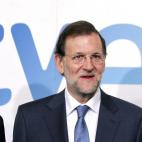 El presidente del Gobierno, Mariano Rajoy, a su llegada a TVE.