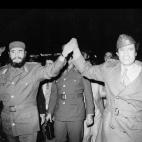 En 1977, el dictador libio y Castro se encontraron