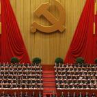 Los delegados del partido durante la ceremonia de apertura del XVIII Congreso del Partido Comunista de China