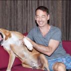 DarrenStehle:Buster and me at a work photo shoot and he totally hammed it up!