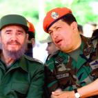 En 2001, con Fidel Castro en Caracas