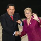 En 2007, con la expresidente chilena, Michelle Bachelet
