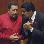 En 2007, con su sucesor Nicolas Maduro, entonces ministro de Exteriores