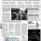 Le Monde dedica su apertura a la crisis. En dos de sus destacados habla sobre los recortes de Rajoy, que "deberá afrontar la cólera" de los españoles.