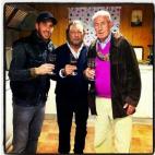 "Foto con los dos patriarcas de la familia, mi abuelo Juan y mi padre (Rubio)…Feliz 2013..!! Paz, Salud y Felicidad…!!"