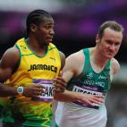 Yohan Blake (Jamaica) podría ser sancionado por mostrar su reloj durante la carrera de 100 metros en los Juegos Olímpicos. | Getty