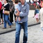 Fernando Torres, con su hijo mayor.