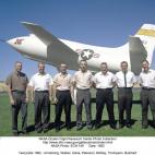 The research pilots at what in 1962 was called the Flight Research Center standing in front of the X-1E. They are (left to right) Neil Armstrong, Joe Walker, Bill Dana, Bruce Peterson, Jack McKay, Milt Thompson, and Stan Butchart. of the group, ...
