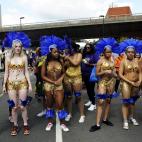 Vista general del multitudinario carnaval de Notting Hill,