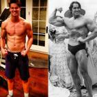 El joven, de 19 años, quiere aprovechar el verano para ganar musculatura. En la foto en blanco y negro, Arnold Schwarzenegger, en Cannes en 1977, cuando tenía 30 años.