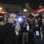 Ramón García en las 'campanadas' para la venta del iPhone 5 en la Puerta del Sol