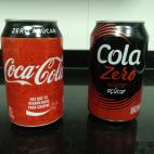 Una lata de Coca-Cola Zero (0,62 euros) y otra de refresco de Cola sin az&uacute;car de Hacendado (0,26 euros).