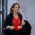 La ministra española para la Transición Ecológica en funciones, Teresa Ribera, a su llegada a la ceremonia de apertura