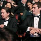 Albert Rivera y Pablo Iglesias en los Premios Goya 2016.