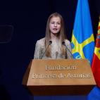En octubre, dando su segundo discurso en los Premios Princesa de Asturias