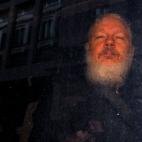 Julian Assange, detenido en Londres.