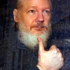 Julian Assange, detenido en Londres.