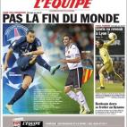 De nuevo un diario deportivo llevando a su apertura el fin del mundo. Y de nuevo para negarlo. "No es el fin del mundo", titula L'Equipe sobre el sorteo de la Champions.