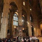 El arzopisbo de Canterbury (Inglaterra), líder espiritual anglicano, durante su sermón en la catedral.