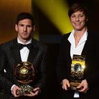 Leo Messi y Abby Wambach, los mejores futbolistas del mundo en 2012.