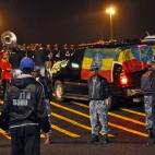 Soldiers lineup as the casket of Meles Zenawi travels from the airport to the presidential palace in Addis Ababa, Ethiopia Wednesday, Aug. 22, 2012. Meles, Ethiopia's long-time ruler and a major U.S. counter-terrorism ally who is credited with e...