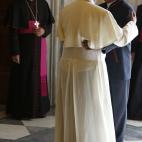 Pope Francis greets Bolivian President Evo Morales at the end of their meeting at the Vatican, Friday, Sept. 5, 2013. (AP Photo/Riccardo De Luca, Pool)
