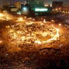 Febrero de 2011. Miles de personas protestan contra el Gobierno egipcio en la Plaza Tahrir.