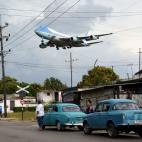 Marzo de 2016. El Air Force One con el presidente Barck Obama a bordo llega a La Habana (Cuba).