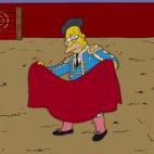 El abuelo de Los Simpson, padre de Homer, se convierte en torero, en el cap&iacute;tulo Million Dollar Abie, cuando el estadio de Springfield se convierte en una plaza de toros. Temporada: 17. Episodio: 372. A&ntilde;o: 2006.