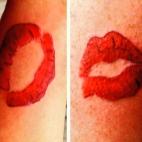 Tatuaje con los labio del otro. Enviada por @ces_reddirtgirl