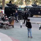 Vigilancia en las calles de la región uigur