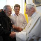 HAVANA, CUBA - MARCH 29: Pope Benedict XVI meets with former Cuban President Fidel Castro (L) at the Vatican embassy on March 29, 2012 in Havana, Cuba. The Pope is finishing up his first trip to Cuba, fourteen years after Pope John Paul II visi...