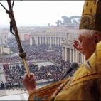 ITALY - DECEMBER 25: It was Benedict's first Christmas 'urbi et Orbi' message - Latin for 'to the city and to the world', and he continued the tradition of Pope John Paul II by using the speech to review conditions around the world and lament t...