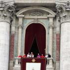 VATICAN CITY, Vatican: Germany's Joseph Ratzinger, Pope Benedict XVI, appears at the window of the main balcony after being elected the 265th pope of the Roman Catholic Church 19 April 2005 at the Vatican City. AFP PHOTO PATRICK HERTZOG (Photo...
