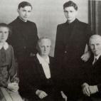 UNDATED - JULY 8, 1951: (FILE PHOTO) (GERMANY OUT, AUSTRIA OUT, SWITZERLAND OUT) Joseph Ratzinger (2nd R) is shown with his family; brother Georg (2nd L), father Josef (R), sister Maria (L,) and mother Maria on the day of the two brothers' ordi...