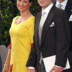 En la boda del príncipe Felipe y Letizia Ortiz en mayo de 2004.