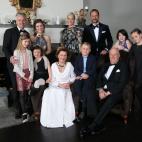 Foto de la familia real noruega con motivo del 25 aniversario del rey Harald en el trono. Enero de 2016.