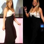 En enero de 2013 Mariah Carey llevó el mismo Valentino que Jennifer Aniston usó en una gala en noviembre de 2012.