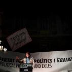 La presidente de la Asamblea Nacional Catalana Elisenda Paluzie durante la concentración