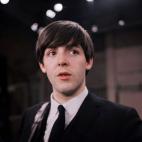 FILE - In this Feb. 1964 file photo, the Beatles' Paul McCartney is shown on the set of the Ed Sullivan Show. McCartney turned 70 Monday June 18, 2012. McCartney turned 70 Monday June 18, 2012. (AP Photo/File)