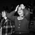 The Beatles 1964 US Tour, American music fans are gripped by Beatlemania as the band perform on stage at Carnegie Hall, New York during their tour of America  (Photo by Popperfoto/Getty Images)