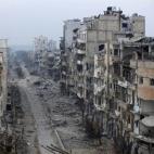 Vista de la asediada ciudad de Homs, en enero de 2014. 