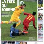 El diario deportivo francés titula con "la tête qui tourne", una expresión usada para referirse al mareo.
